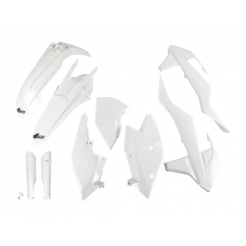 Комплект пластмаси UFO KTM EXC/EXC-F 17-19 Бял Комплект пластмаси UFO KTM EXC/EXC-F 17-19 Бял