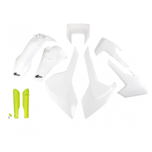 Комплект пластмаси UFO Husqvarna TE/FE/TX 17-19 ОЕМ Бял Комплект пластмаси UFO Husqvarna TE/FE/TX 17-19 ОЕМ Бял
