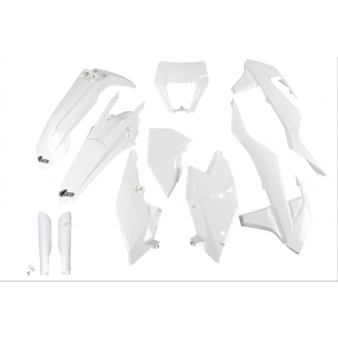 Комплект пластмаси UFO за EXC 17-19 WHITE Комплект пластмаси UFO за EXC 17-19 WHITE