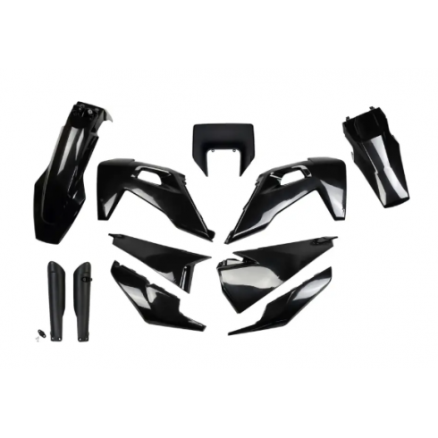 Комплект пластмаси UFO Husqvarna TX 20-22, TE/FE 20-23 Черен Комплект пластмаси UFO Husqvarna TX 20-22, TE/FE 20-23 Черен