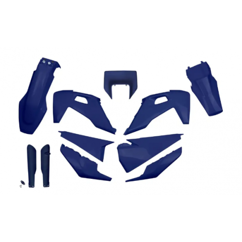 Комплект пластмаси UFO Husqvarna TX 20-22, TE/FE 20-23 Син Комплект пластмаси UFO Husqvarna TX 20-22, TE/FE 20-23 Син