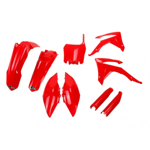 Комплект пластмаси UFO Honda CRF250R 14-17, CRF450R 13-16 Червен Комплект пластмаси UFO Honda CRF250R 14-17, CRF450R 13-16 Червен