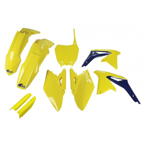 Комплект пластмаси UFO Suzuki RM-Z450 08-17 Жълт Комплект пластмаси UFO Suzuki RM-Z450 08-17 Жълт