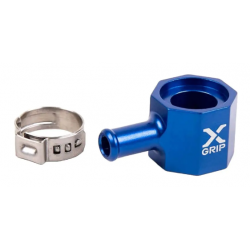 Алуминиев накрайник X-Grip за резервоар за гориво 2Т KTM, Husqvara и Gas-Gas Син Алуминиев накрайник X-Grip за резервоар за гориво 2Т KTM, Husqvara и Gas-Gas Син