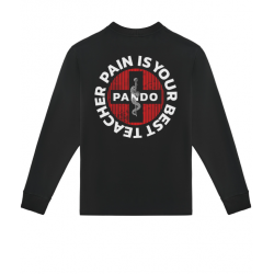 Тениска с дълъг ръкав PANDO MOTO TOMMY PAIN BLACK - Oversized Тениска с дълъг ръкав PANDO MOTO TOMMY PAIN BLACK - Oversized