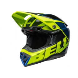 Мотокрос каска BELL Moto 10 Spherical - Sliced Matte/Gloss Retina/Blue