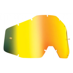 Плака за мотокрос очила FMF PowerBomb/PowerCore Goggle ANTI FOG GOLD MIRROR SMOKE