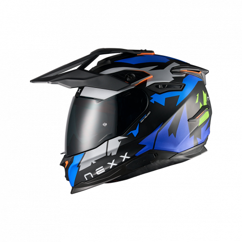 Адвенчър каска NEXX Y.TRAVL PRIMAL BLUE NEON MATT