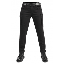 Дамски мото дънки PANDO MOTO MILA CARGO BLACK Chino Style Cordura®