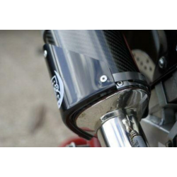 Протектор за генерация R&G RACING Right Exhaust Guard Tri-Oval Muffler Black Suzuki Hayabusa / GSX-R 600 / 750 / 1000