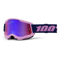 Мотокрос очила 100%  STRATA 2 PURPLE RED/BLUE MIRROR