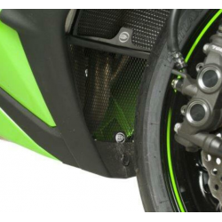 Протектор за генерация R&G Racing Aluminium Headpipe grille - Black Kawasaki ZX10R 11-18