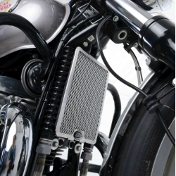 Протектор за маслен радиатор R&G RACING Oil Cooler Guard Black Royal Enfield Interceptor 650 19-26