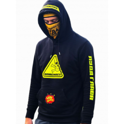 Мото суитшърт LUDI GLAVI ,,ОПАСНОСТ“ BLACK