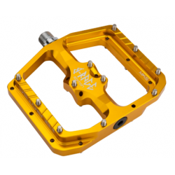 Вело Педали BURGTEC Penthouse Flat MK5 B-­Rage Edition Pedals Burgtec Bullion Gold