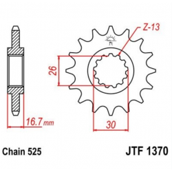 Предно зъбчато колело JTF1370.15RB
