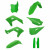 Комплект рестайлинг пластмаси POLISPORT Restyling Kit Kawasaki KX 125/250 (2003-08) green thumb