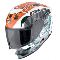 Детска каска SCORPION EXO-JNR AIR White-Blue-Orange