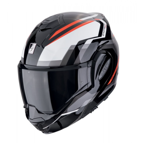 Модуларна каска SCORPION Exo-Tech Evo FURIO BLACK/RED Модуларна каска SCORPION Exo-Tech Evo FURIO BLACK/RED
