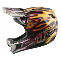 Вело каска Troy Lee Designs D4 Carbon MIPS Overspray Gold / Black Вело каска Troy Lee Designs D4 Carbon MIPS Overspray Gold / Black
