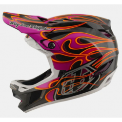 Вело каска Troy Lee Designs D4 Carbon Helmet MIPS Torched Carbon / Magenta Вело каска Troy Lee Designs D4 Carbon Helmet MIPS Torched Carbon / Magenta
