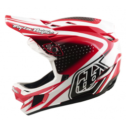 Вело каска Troy Lee Designs D4 Polyacrylite Helmet MIPS The Line Fire / White