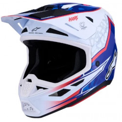 Мотокрос каска ALPINESTARS SM7 BLASTER WHT/BLU/RED Мотокрос каска ALPINESTARS SM7 BLASTER WHT/BLU/RED