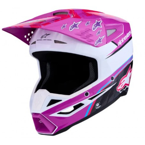 Детска мотокрос каска ALPINESTARS SM3 FALCON PU/WH/PK Детска мотокрос каска ALPINESTARS SM3 FALCON PU/WH/PK
