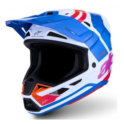 Мотокрос каска ALPINESTARS SM7 CORE WHT/BLU/PNK Мотокрос каска ALPINESTARS SM7 CORE WHT/BLU/PNK