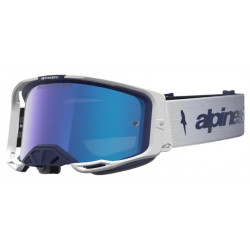 Мотокрос очила ALPINESTARS VISION 8 AMBER NVY/WHT/MIRR-BLUE