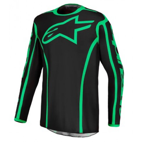 Мотокрос джърси ALPINESTARS FLUID APEX V2 BLACK/GREEN Мотокрос джърси ALPINESTARS FLUID APEX V2 BLACK/GREEN