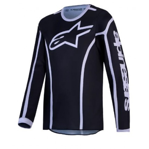 Детско мотокрос джърси Alpinestars FLUID APEX V2 BLACK/SIL Детско мотокрос джърси Alpinestars FLUID APEX V2 BLACK/SIL