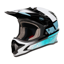 Детска вело каска O'NEAL SONUS BLOX BLACK/WHITE/TEAL V.27