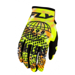Мотокрос ръкавици FLY RACING Kinetic Blur Gloves - White/Hi-Vis/Orange