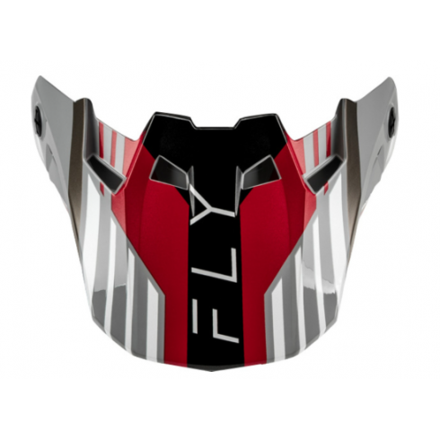 Козирка за каска FLY RACING Formula CC Strike Peak - Grey/Red/Black/White Козирка за каска FLY RACING Formula CC Strike Peak - Grey/Red/Black/White