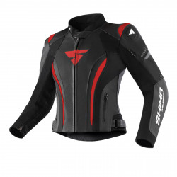 Дамско кожено яке MIURA 2.0 BLACK/RED