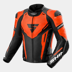 Кожено мото яке SHIMA MISSION ST RED FLUO