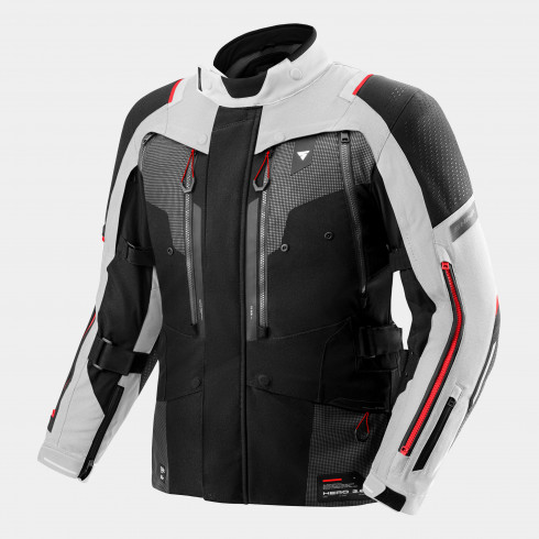 Текстилно мото яке SHIMA HERO 3.0 GREY/RED