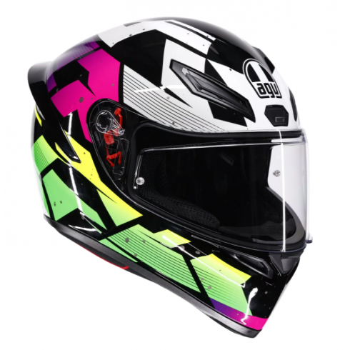 Каска AGV K1 S E2206 PUNKPULSE BLACK/PURPLE/LIME Каска AGV K1 S E2206 PUNKPULSE BLACK/PURPLE/LIME