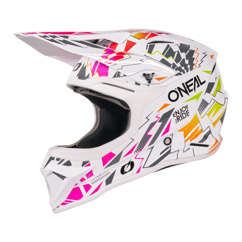Детска каска O'NEAL 1SERIES STIXX WHITE/MULTI V.27 Детска каска O'NEAL 1SERIES STIXX WHITE/MULTI V.27