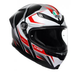 Каска AGV K6 S E2206 KARVE MATT BLACK/WHITE/RED