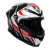 Каска AGV K6 S E2206 KARVE MATT BLACK/WHITE/RED thumb