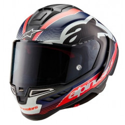 Каска ALPINESTARS Supertech R10 Team Black/Carb/Blå/White