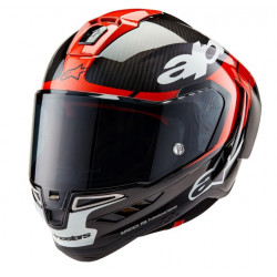Каска ALPINESTARS Supertech R10 Team Black/Carb/Fluo Red/White