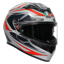 Каска AGV K3 SPACE MATT WHITE/RED FLUO