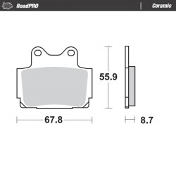 Спирачни накладки MOTO-MASTER BRAKE PAD CERAMIC YAMAHA XJ 600 N 03