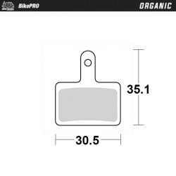 Спирачни накладки MOTO-MASTER BRAKE PAD ORGANIC z