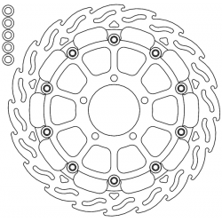 Преден спирачен диск MOTO-MASTER BRAKE DISC FLAME FR L SBK DUCATI STREETFIGHTER V4 1100 ABS 22-23