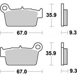 Спирачни накладки MOTO-MASTER MOTOMASTER BRAKEPAD NITRO MR 200 23 Спирачни накладки MOTO-MASTER MOTOMASTER BRAKEPAD NITRO MR 200 23