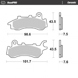 Спирачни накладки MOTO-MASTER BRAKE PAD CERAMIC HONDA CB 125 F CBS 23 Спирачни накладки MOTO-MASTER BRAKE PAD CERAMIC HONDA CB 125 F CBS 23